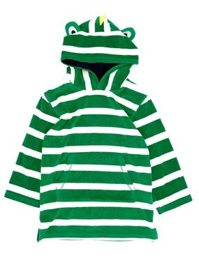 GUC Mini Boden Hooded Frog / Lizard Terrycloth Pool Swim Coverup in Green 6-7